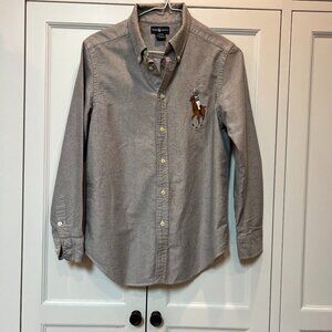 Polo Ralph Lauren Big Pony Boys Gray Oxford. Size L(14-16)